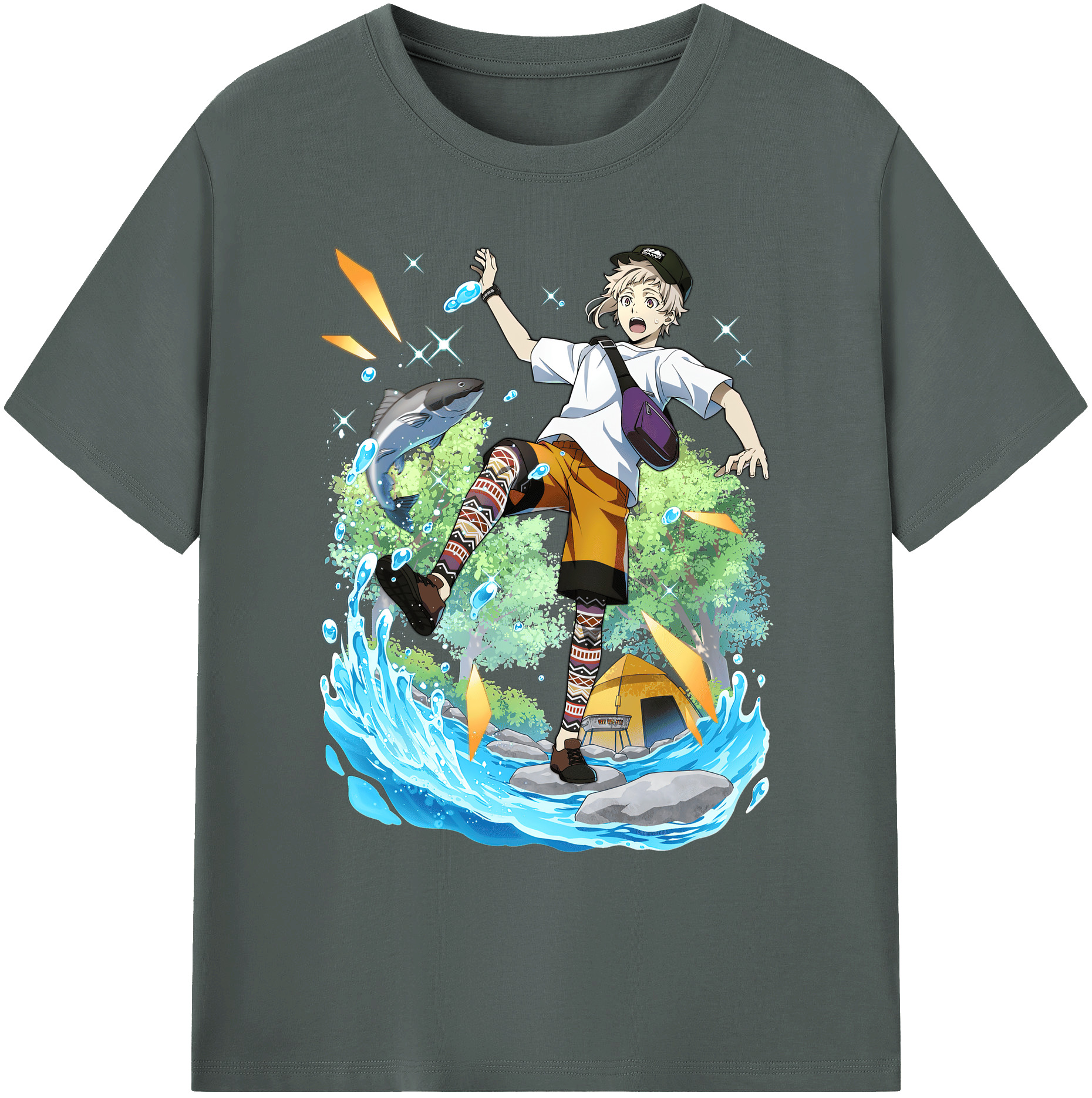 （画像用） 文豪ストレイドッグス Bungo Stray Dogs 綿100％ メンズ半袖Tシャツ｜肌触りやわらか＆通気性